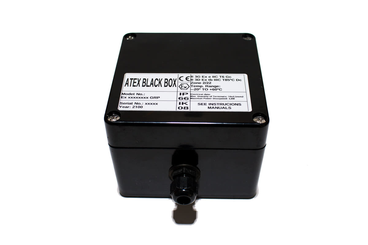 Certified junction box for hazardous area electrical systems
