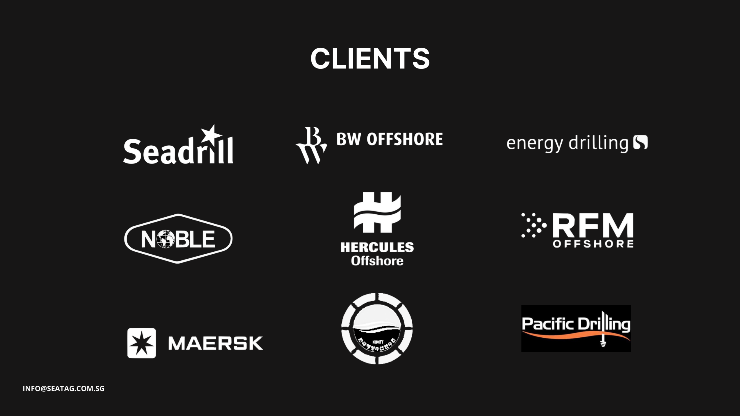 SEATAG representative clients