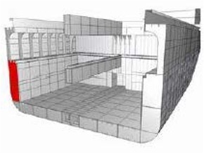 Hull and tank structural layout
